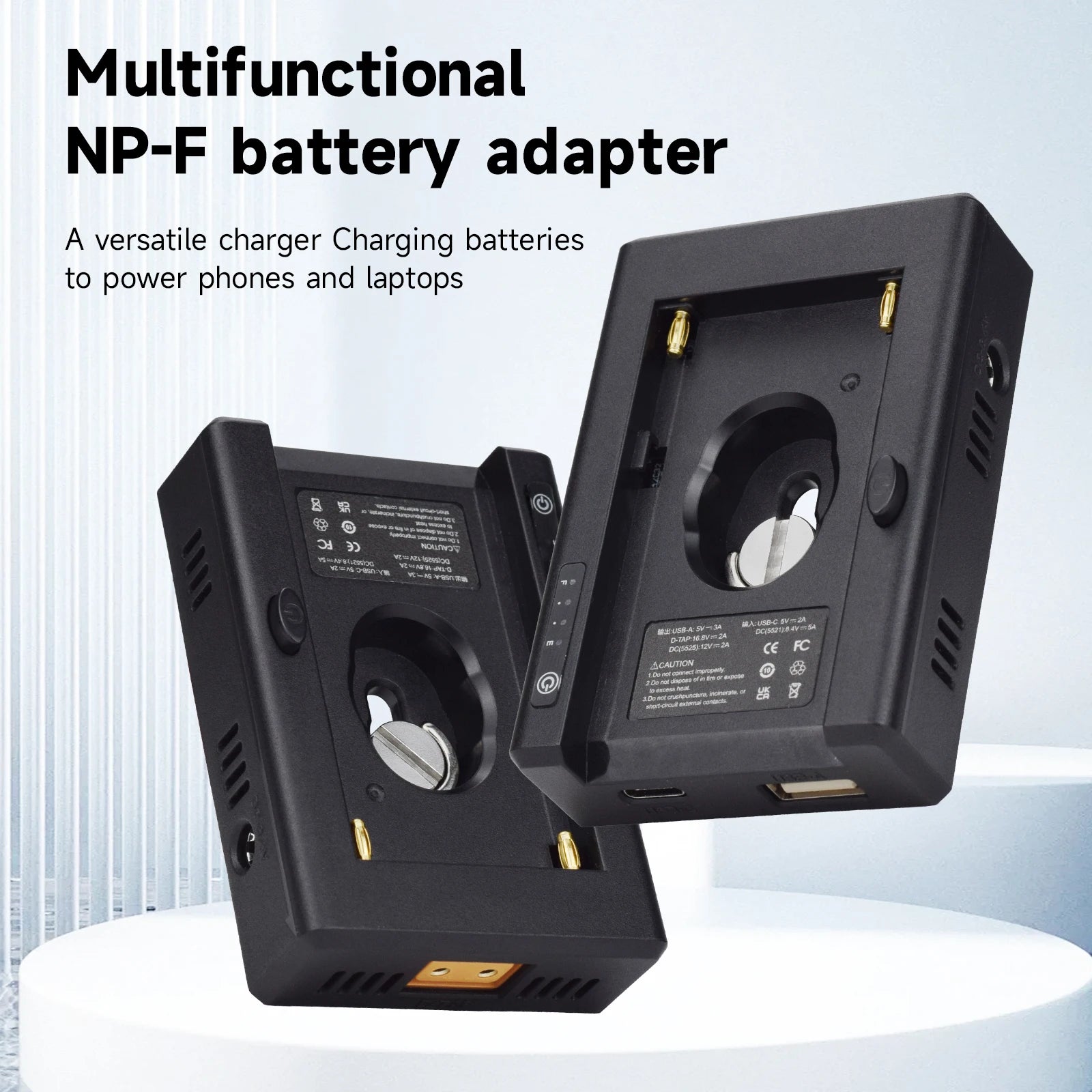 PALO NP-F550 F750 F970 Battery & Charger Adapter Plate DC12V USB Camera Battery Charger QXL