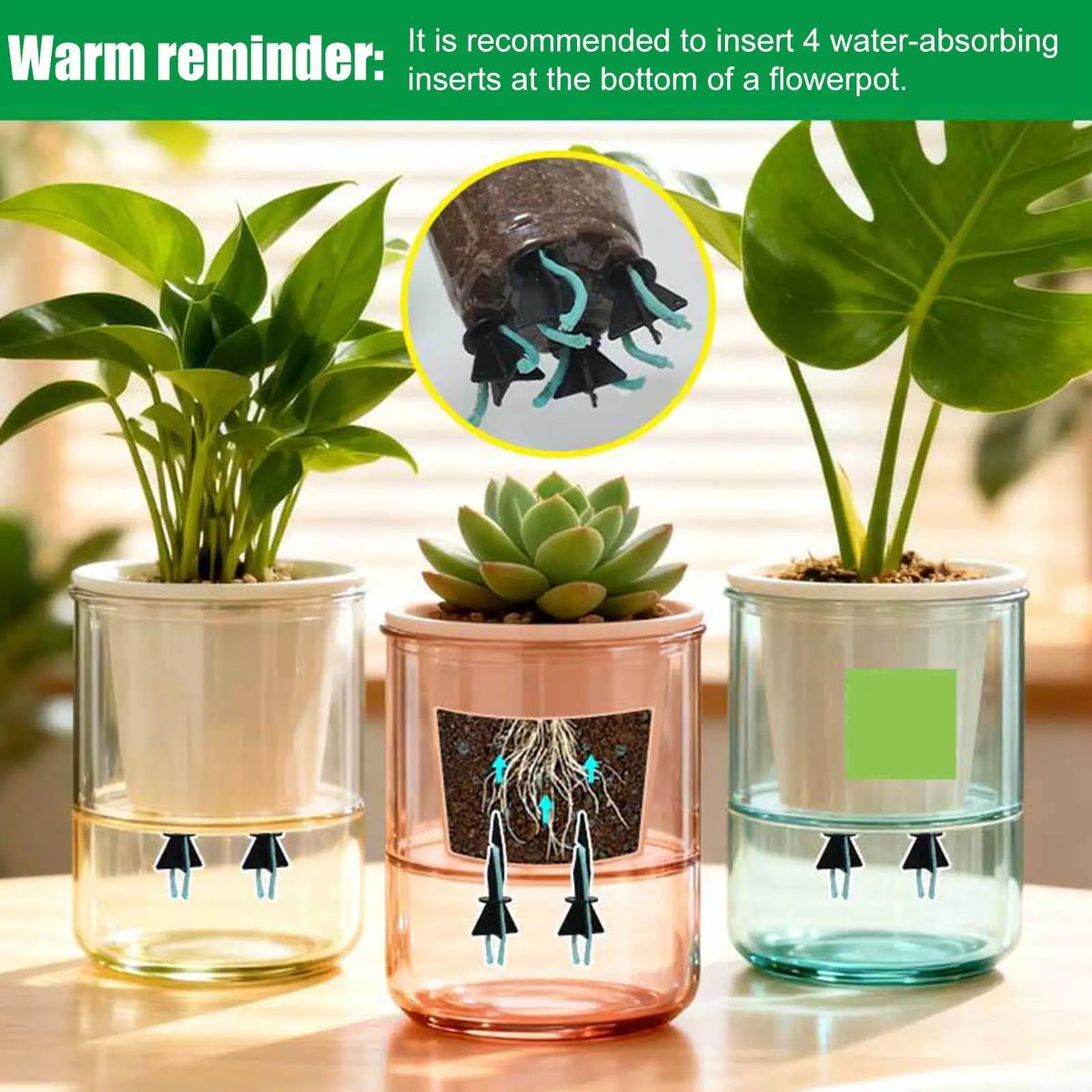 4-Pack Self-Watering Spikes | DIY Plant Irrigation System Plant Watering Spikes QXL