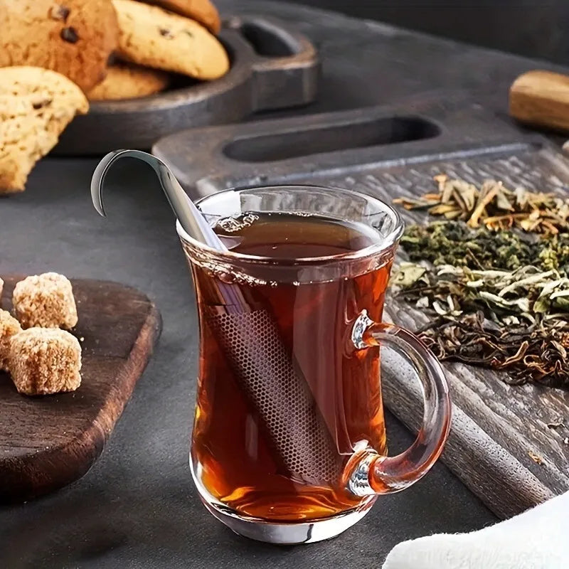 Stainless Steel Tea Infuser with Hook | Loose Leaf & Herbs Tea Infuser QXL