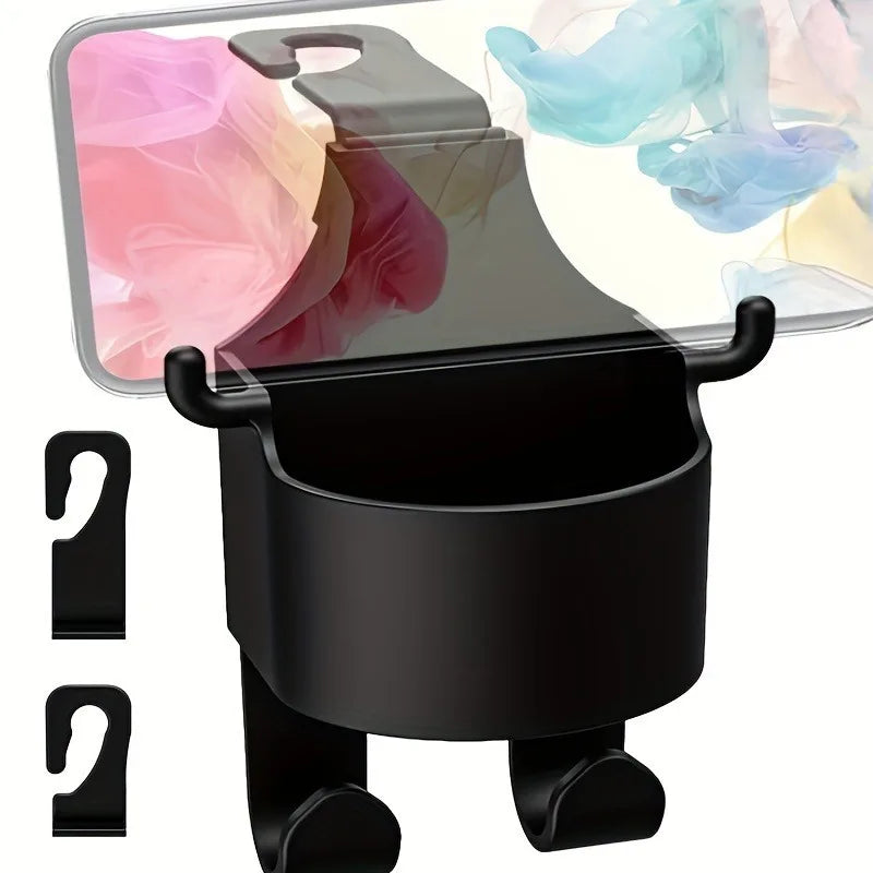 2-in-1 Car Seat Hook | Cup Holder, Phone & Umbrella Stand Car Seat Organizer Hook QXL