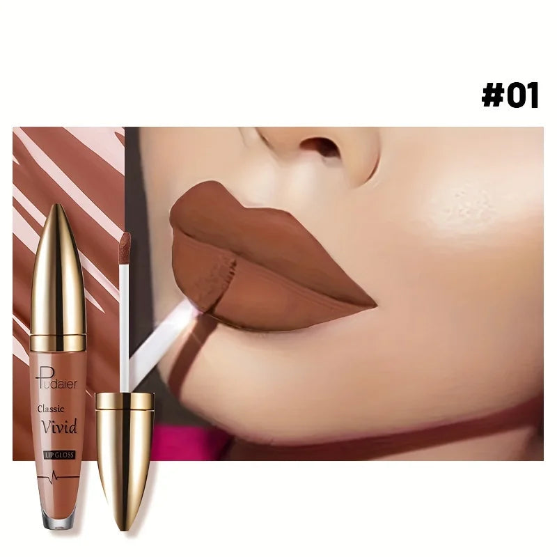 High-Pigmented Matte Lip Glaze | Long-Lasting Liquid Lipstick Liquid Lipstick QXL 01