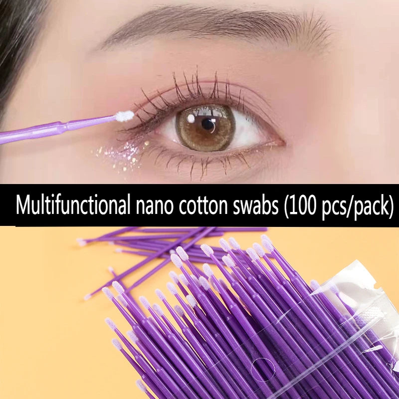 100-Pack Disposable Micro Applicator Brushes | Eye & Lip Makeup Disposable Applicator Brush QXL