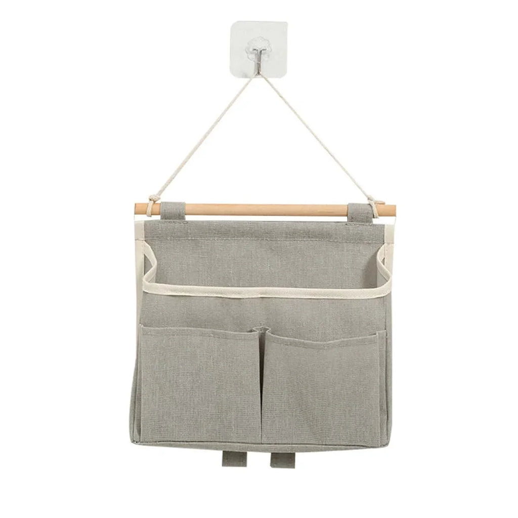 Wall Mounted Hanging Storage Bag | Bedside & Dorm Organizer Hanging Wall Organizer QXL Grey