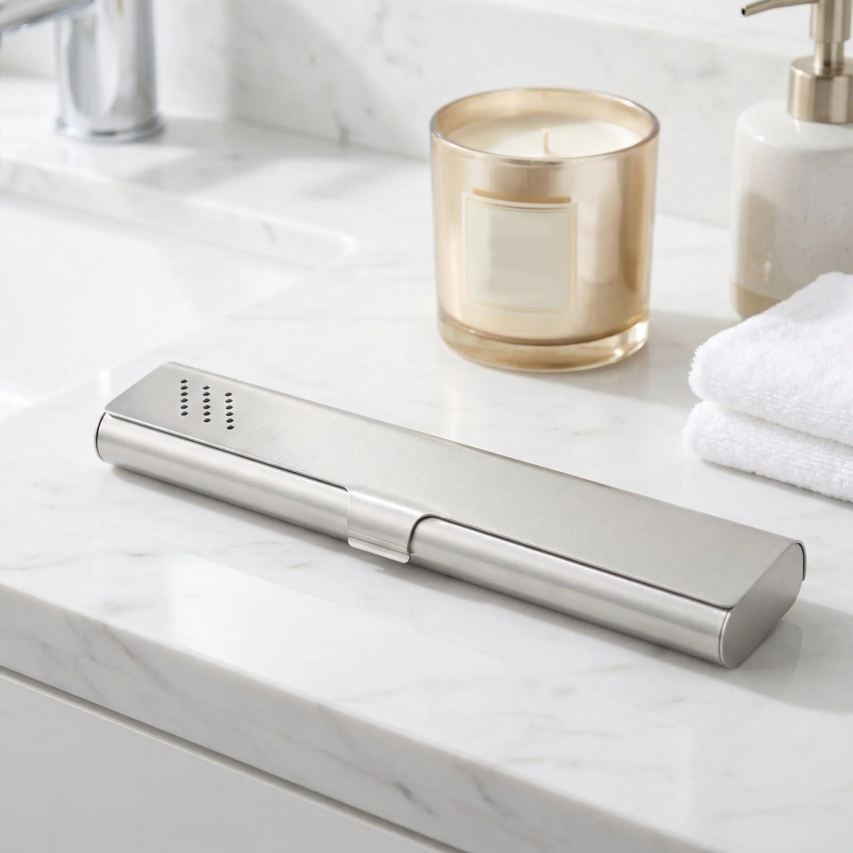 Aluminum Toothbrush Travel Case | Slim Ventilated Holder Toothbrush Travel Case QXL