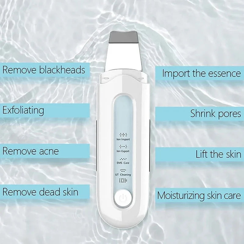 Ultrasonic Skin Scraper – EMS Micro-Current Facial Cleansing Tool Ultrasonic Skin Scraper QXL