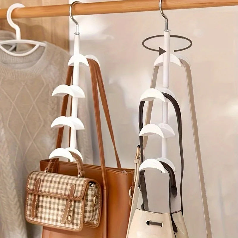Rotatable Bag Hook Hanger | Wardrobe & Table Storage Rack Rotatable Storage Hook QXL