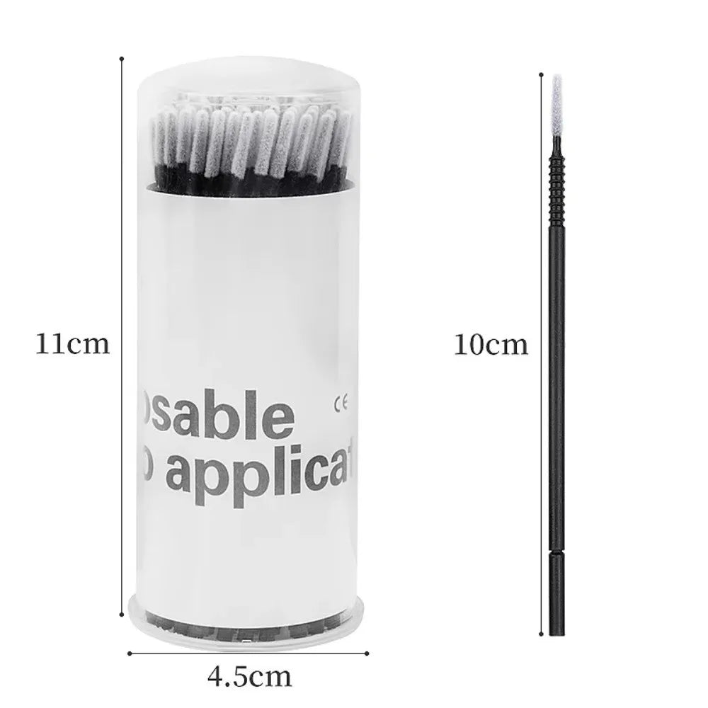 100-Pack Disposable Micro Brushes for Eyelash Extensions Lash Extension Applicators QXL