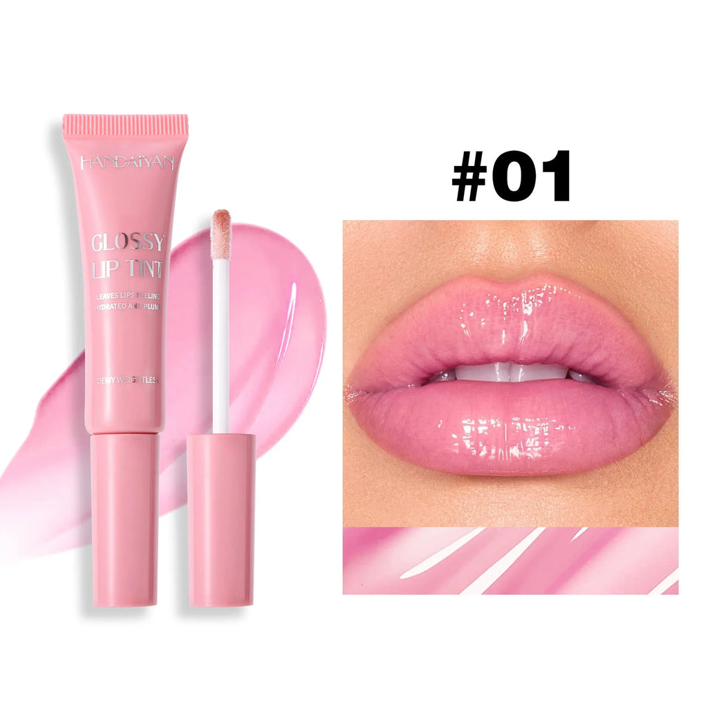 Handaiyan Hydrating Lip Glaze | Pearlescent Gloss & Lip Oil Lip Glaze Gloss QXL 01