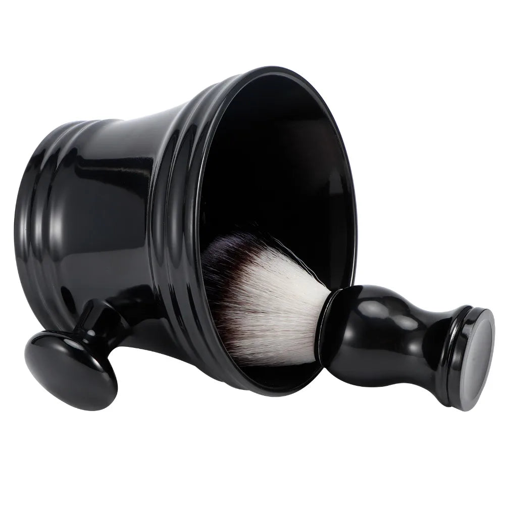 Shaving Brush & Bowl Set | ABS Nylon Compact Beard Kit Shaving Brush Set QXL