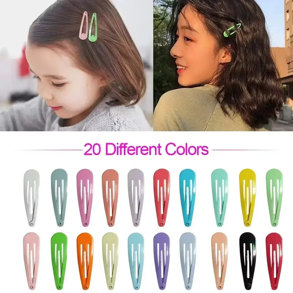 Girls Candy Color Hair Clips | Korean Barrettes 10-Pack Girls Hair Clips QXL