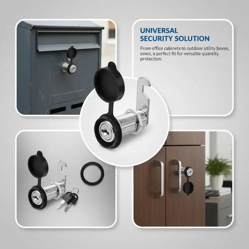 Zinc Alloy Cam Lock Waterproof Cover Cabinet Drawer & 2 Keys Cam Lock QXL