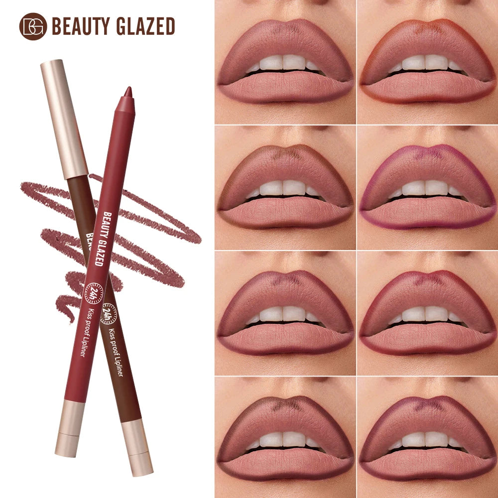 Beauty Glazed 8-Color Matte Velvet Lip Liner | Waterproof Matte Lip Liner QXL