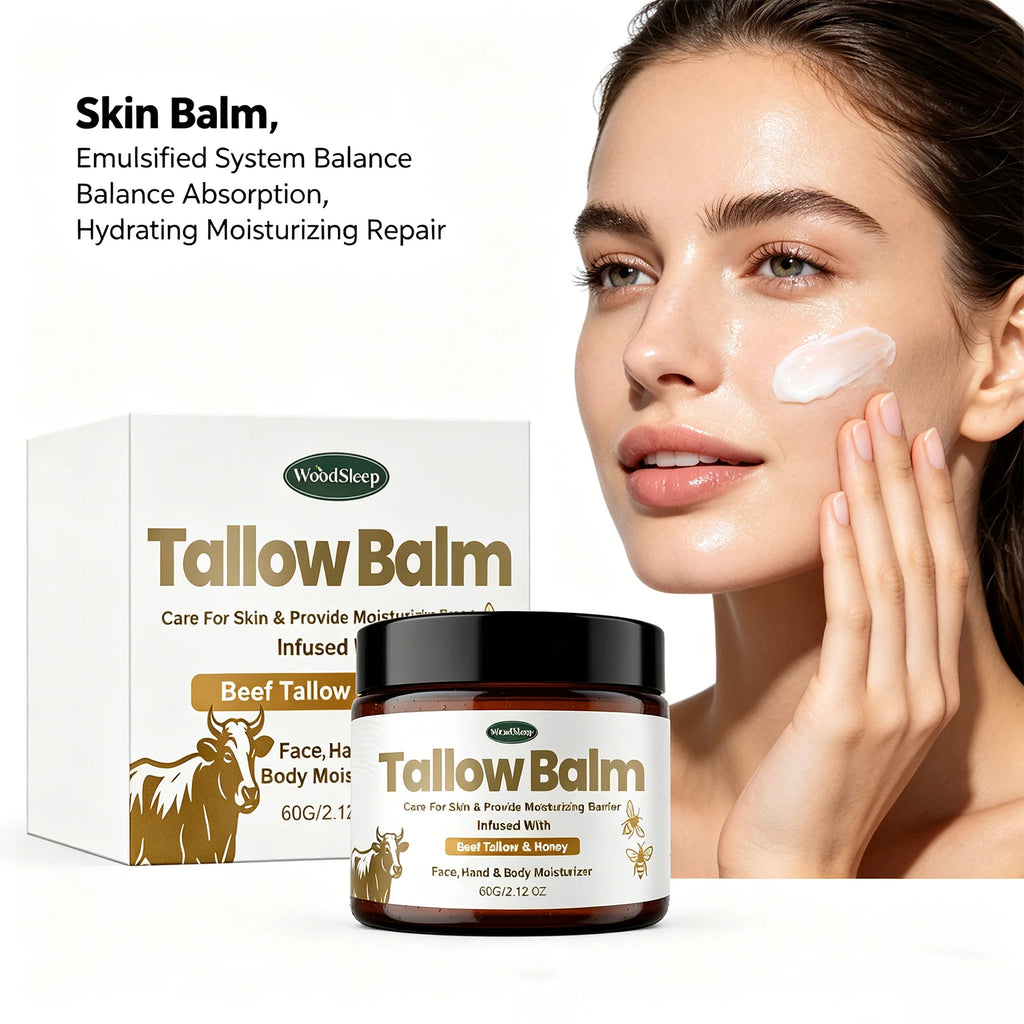 Woodsleep Beef Tallow & Honey Skin Balm 60g | Moisturizer Skin Moisturizer Balm QXL