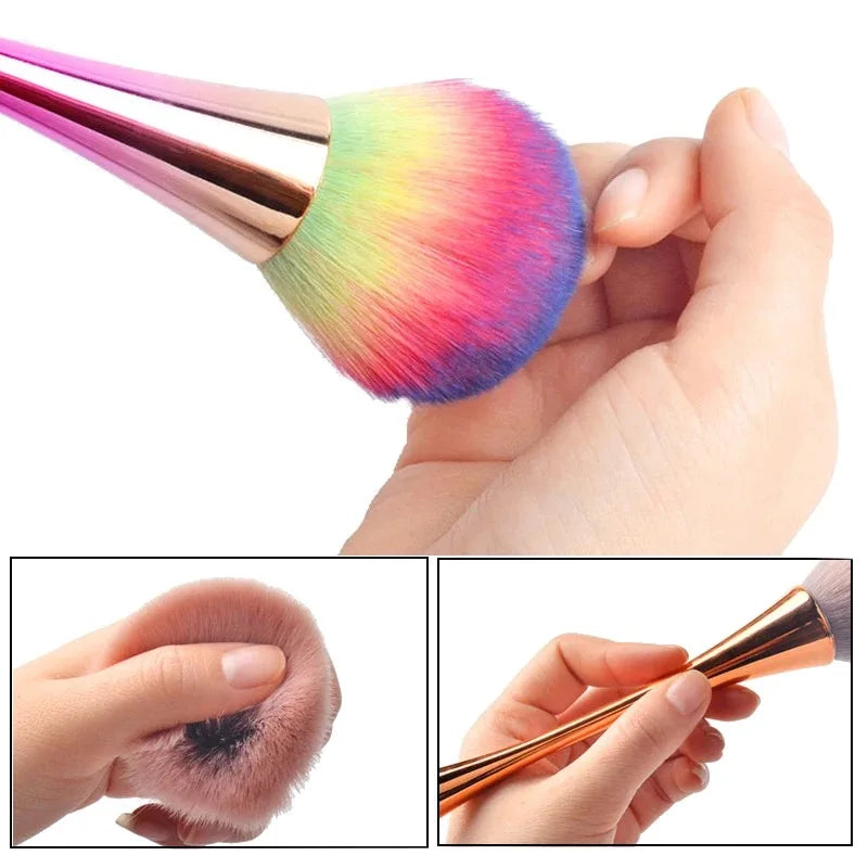 Rose Gold Blush Brush | Large Professional Powder Contour Makeup Blush Brush QXL