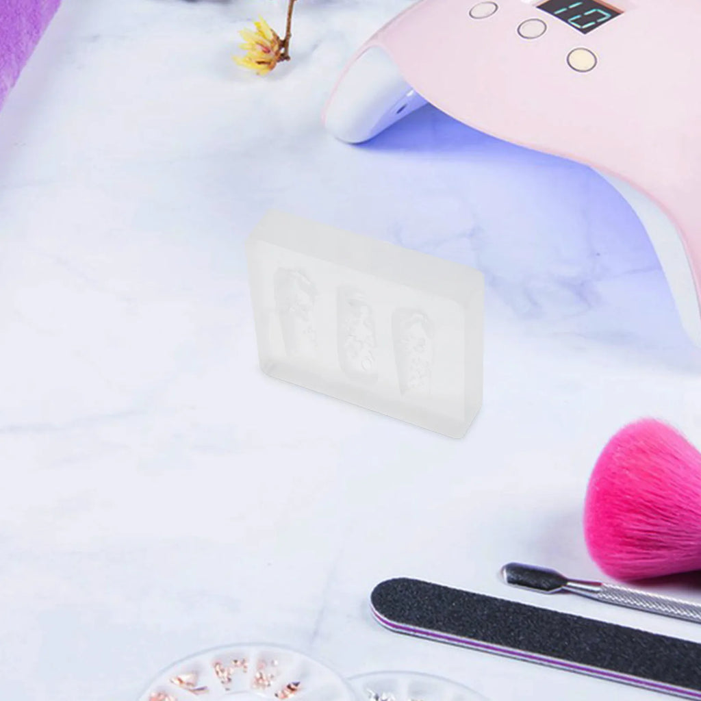 3D Flower Silicone Nail Art Mold | Reusable Floral Carving DIY Nail Art Mold QXL