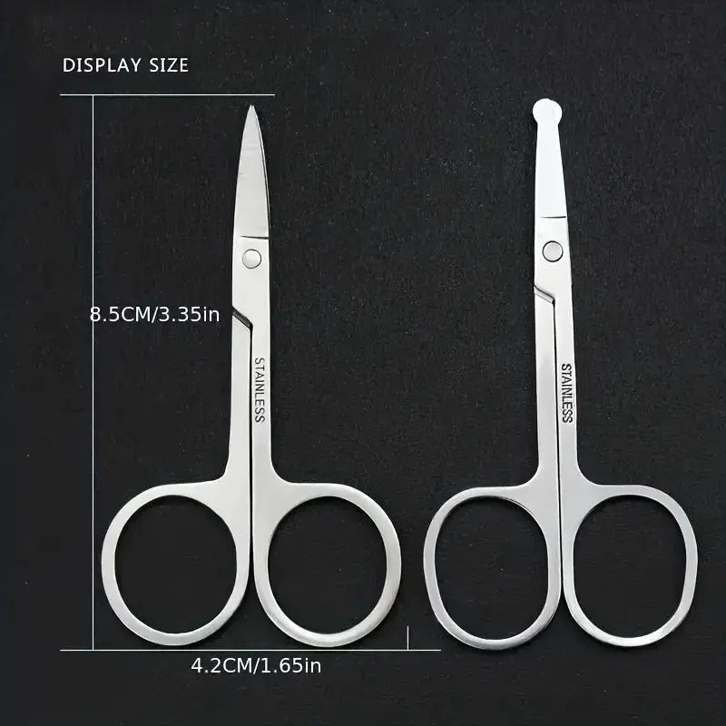 Stainless Steel Eyebrow, Nose & Beard Trimming Scissors Grooming Scissors QXL