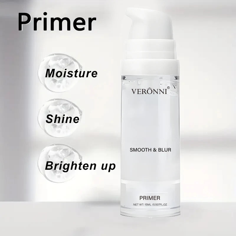 VERONNI 3-Piece Beginner Makeup Kit | Foundation, Primer & Powder Face Makeup Set QXL