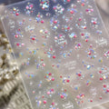 5D Holographic Nail Stickers – Bubble Star Self-Adhesive Decals Nail Art Stickers QXL MS880