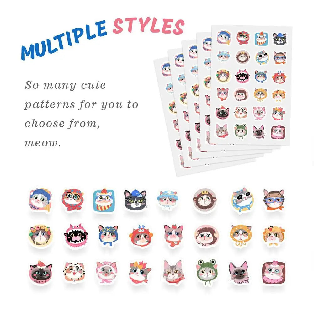Cat-Shaped Cartoon Acne Patches | Colorful Spot Stickers Acne Spot Patches QXL