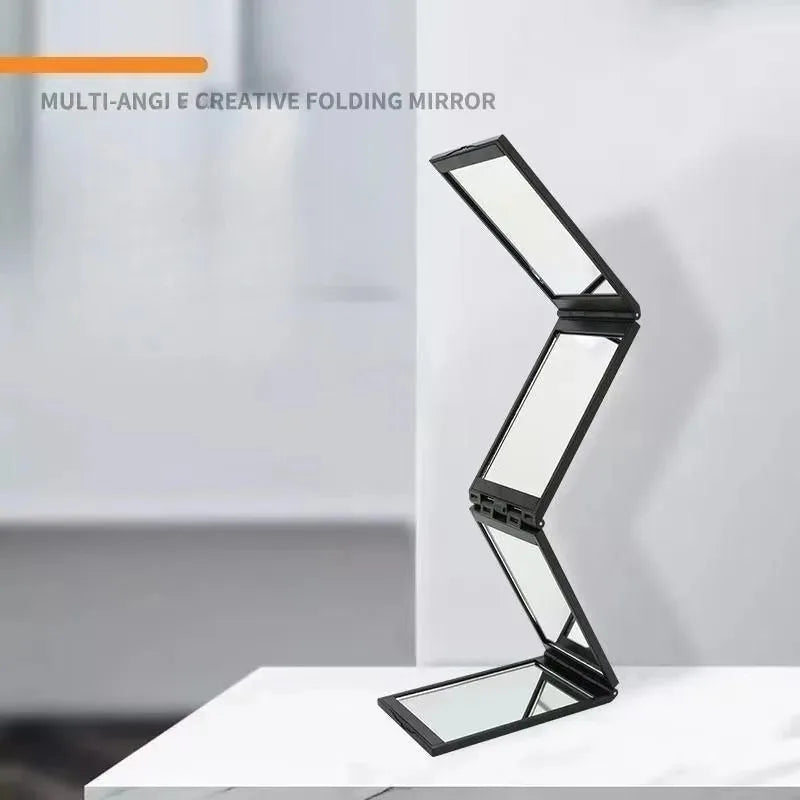 360° Foldable 4-Way Makeup Mirror | Handheld & Desktop Foldable Makeup Mirror QXL