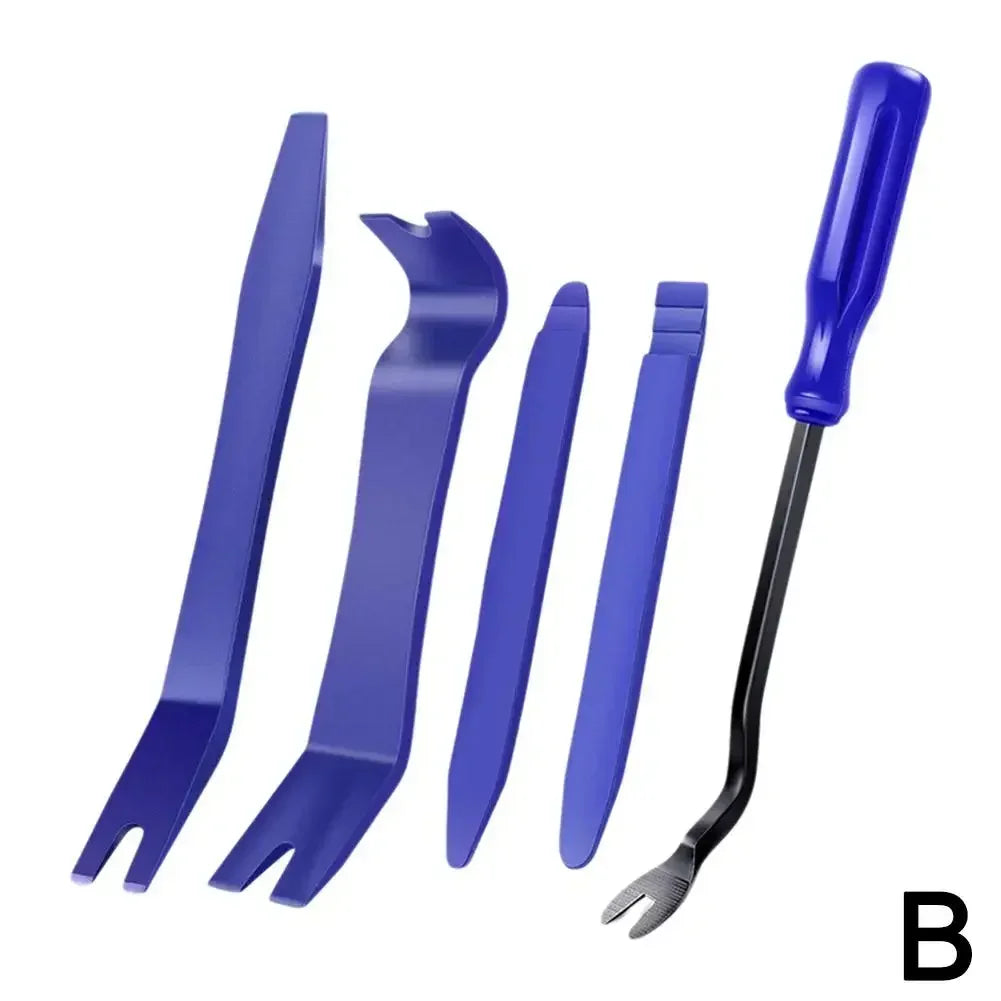 5-Piece Car Trim Pry Tool Set | Door Panel & Audio Removal Car Trim Pry Tool Set QXL 5pcs-blue