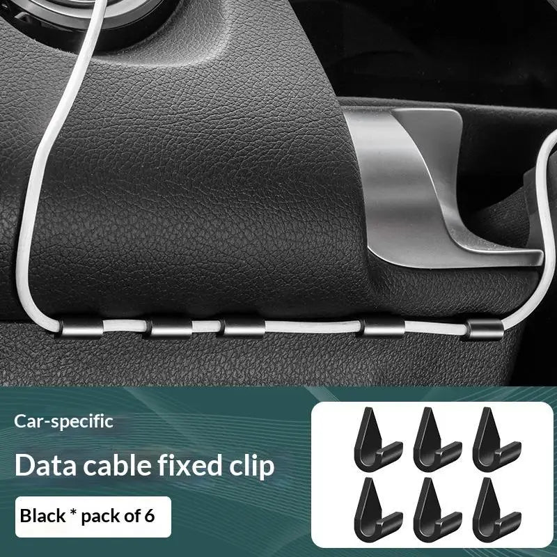 Self-Adhesive Cable Clips | Car & Desk Wire Organizer Cable Management Clip QXL A1
