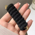 Colorful Telephone Wire Hair Tie | Coil Ponytail Holder Hair Tie QXL L0235 black