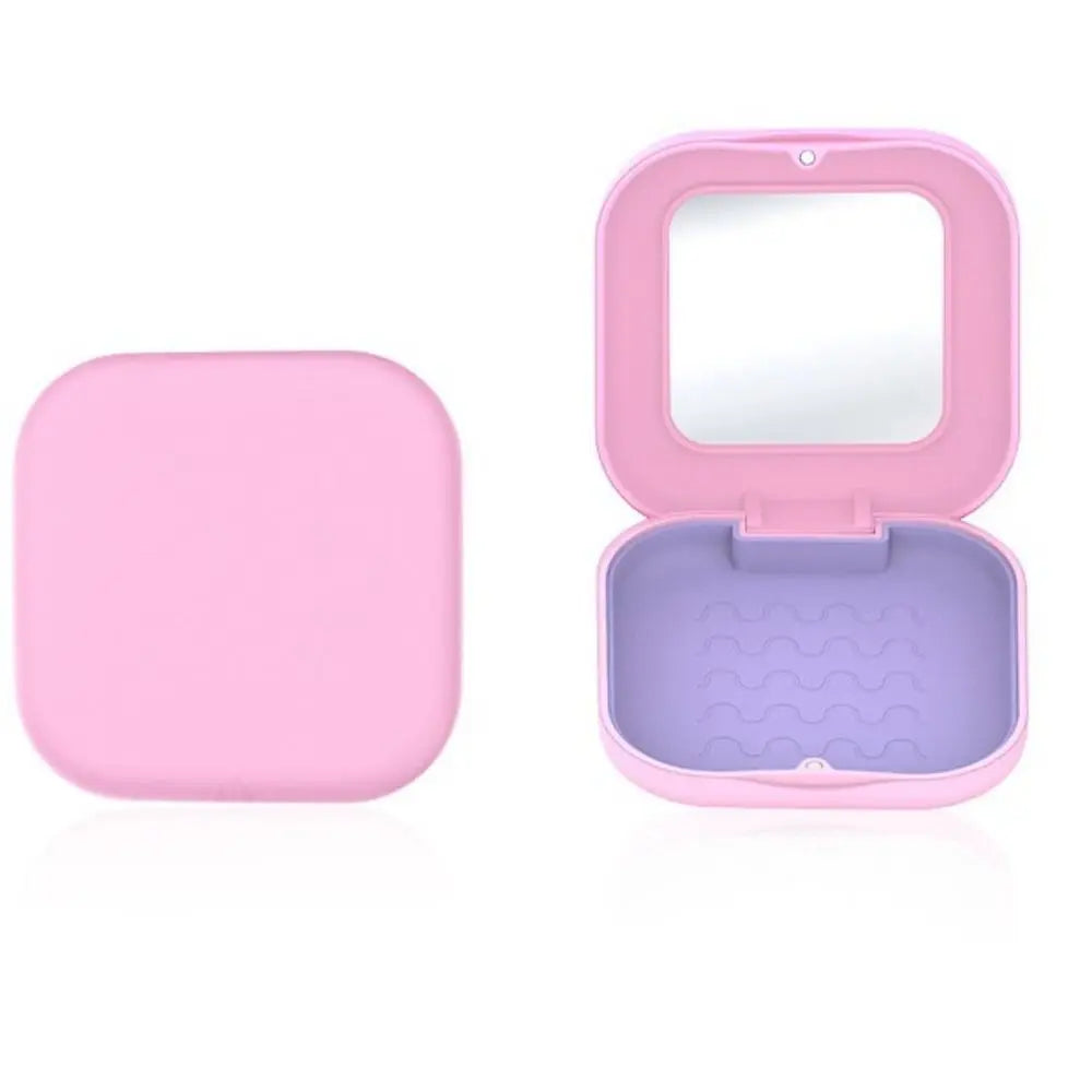 Magnetic Retainer Case with Mirror | Portable Dental Box Retainer Storage Case QXL