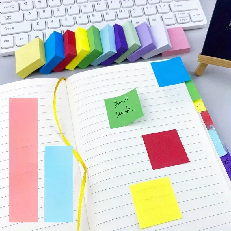 11-Pack Colored Mini Square Sticky Notes | Self-Adhesive Memo Sticky Note Pads QXL