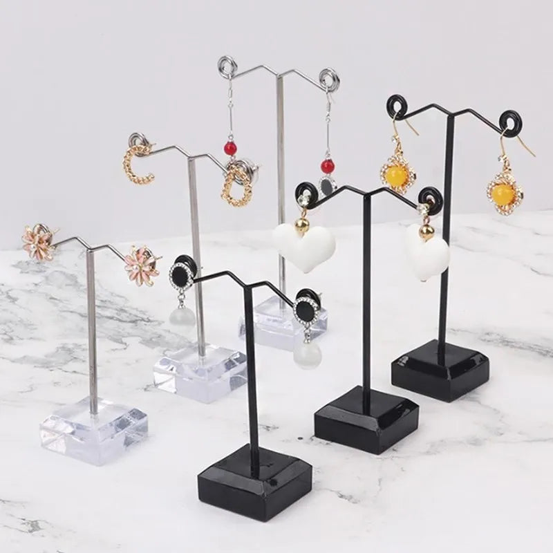 Metal T-Bar Earring Display Stand | Stud, Hoop & Dangle Holder Earring Display Stand QXL