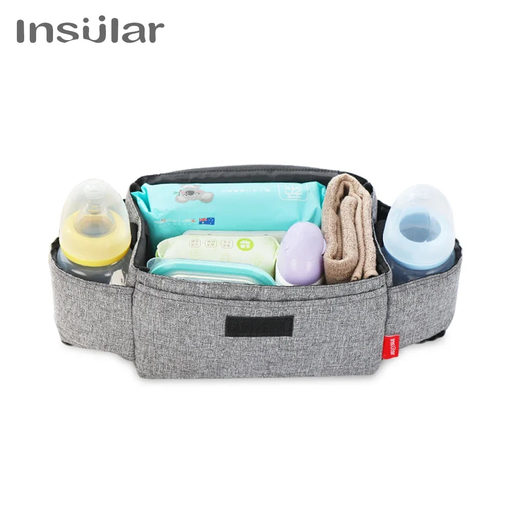 Insulated Baby Diaper Bag & Milk Bottle Stroller Organizer Insulated Diaper Bag QXL
