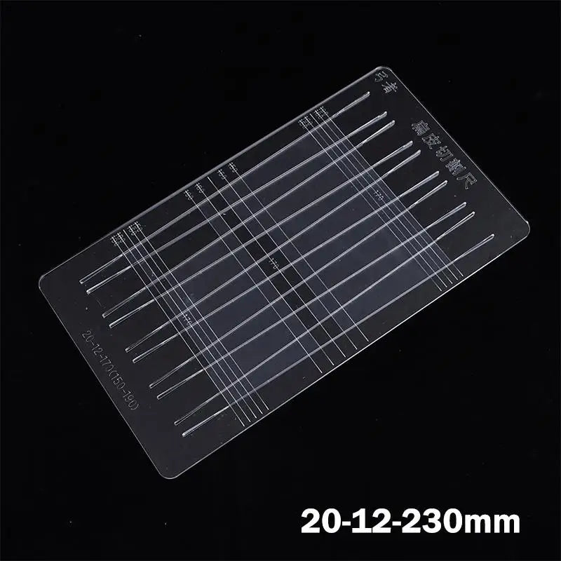 Acrylic Slingshot Band Cutting Ruler Template | DIY Latex Tool Cutting Ruler Template QXL 20-12-230mm