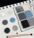 6-Color Matte & Glitter Smoky Eye Shadow Palette | Long-Lasting Eye Shadow Palette QXL 6 colors plus brush