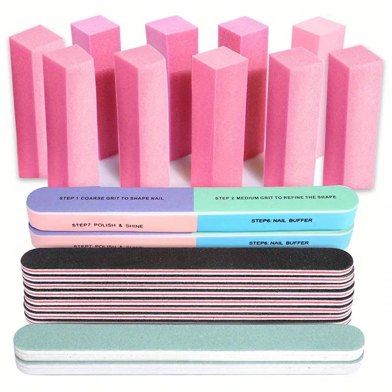 22-Pc Nail File & Manicure Set | Buffer, Cuticle & Pedicure Tools Nail Manicure Set QXL