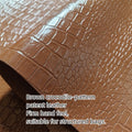 1.5mm Brown Crocodile Grain Cowhide Top-Grain Leather | DIY Craft Leather Hide QXL Brown 30x40cm China Mainland