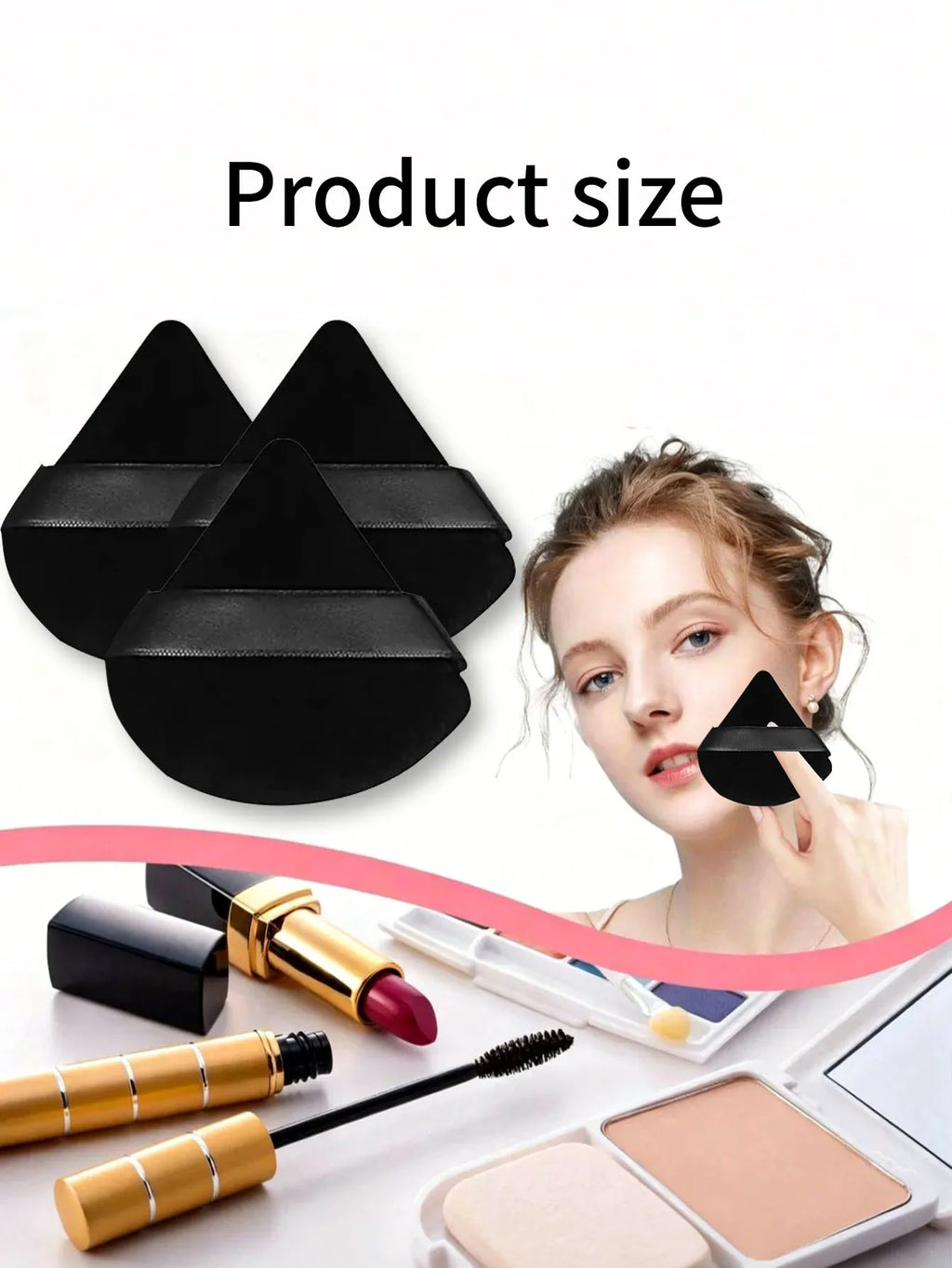 5-Pack Velvet Triangle Makeup Sponges & Powder Puffs Makeup Powder Puff QXL