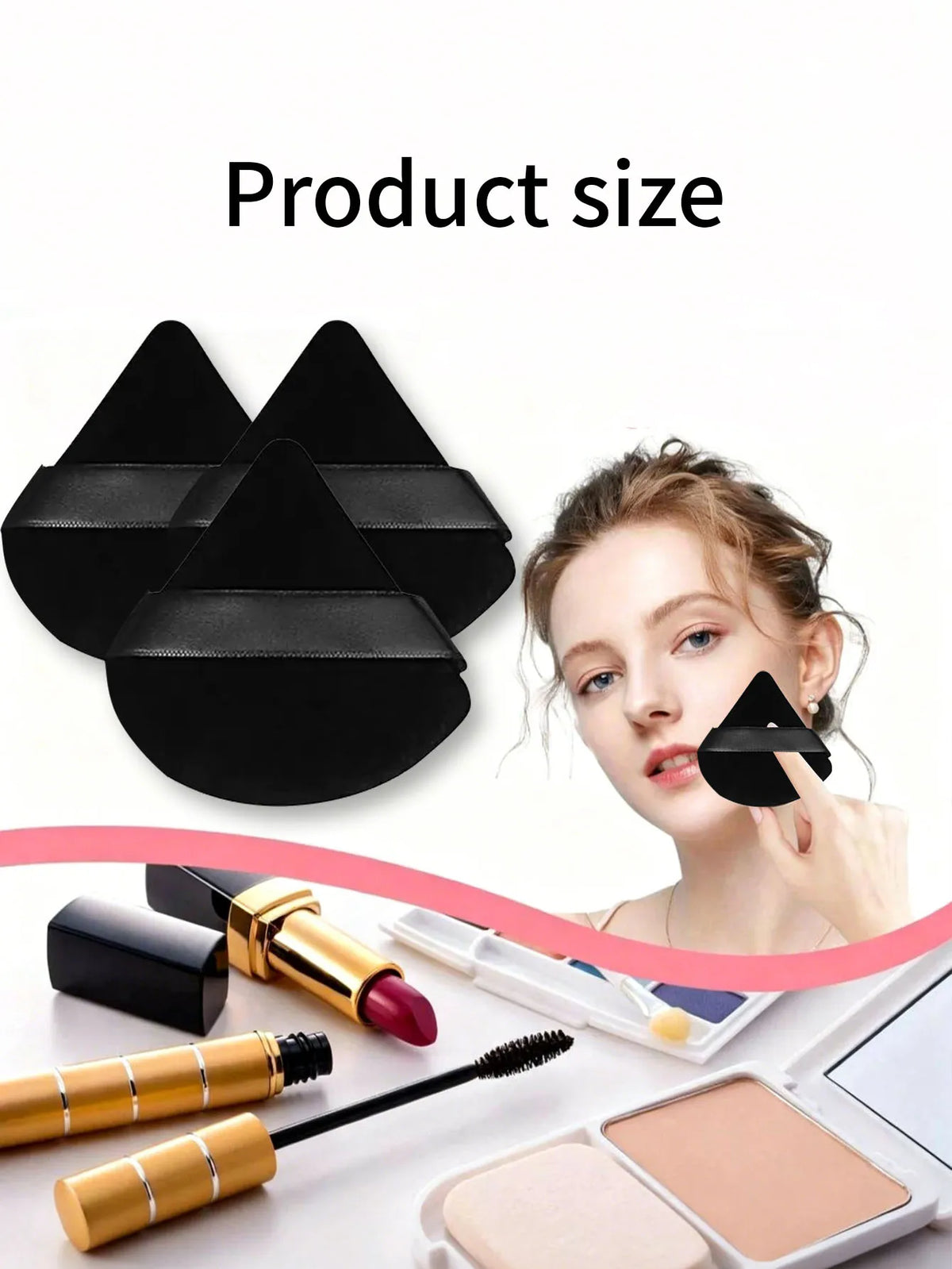 5-Pack Velvet Triangle Makeup Sponges & Powder Puffs Makeup Powder Puff QXL