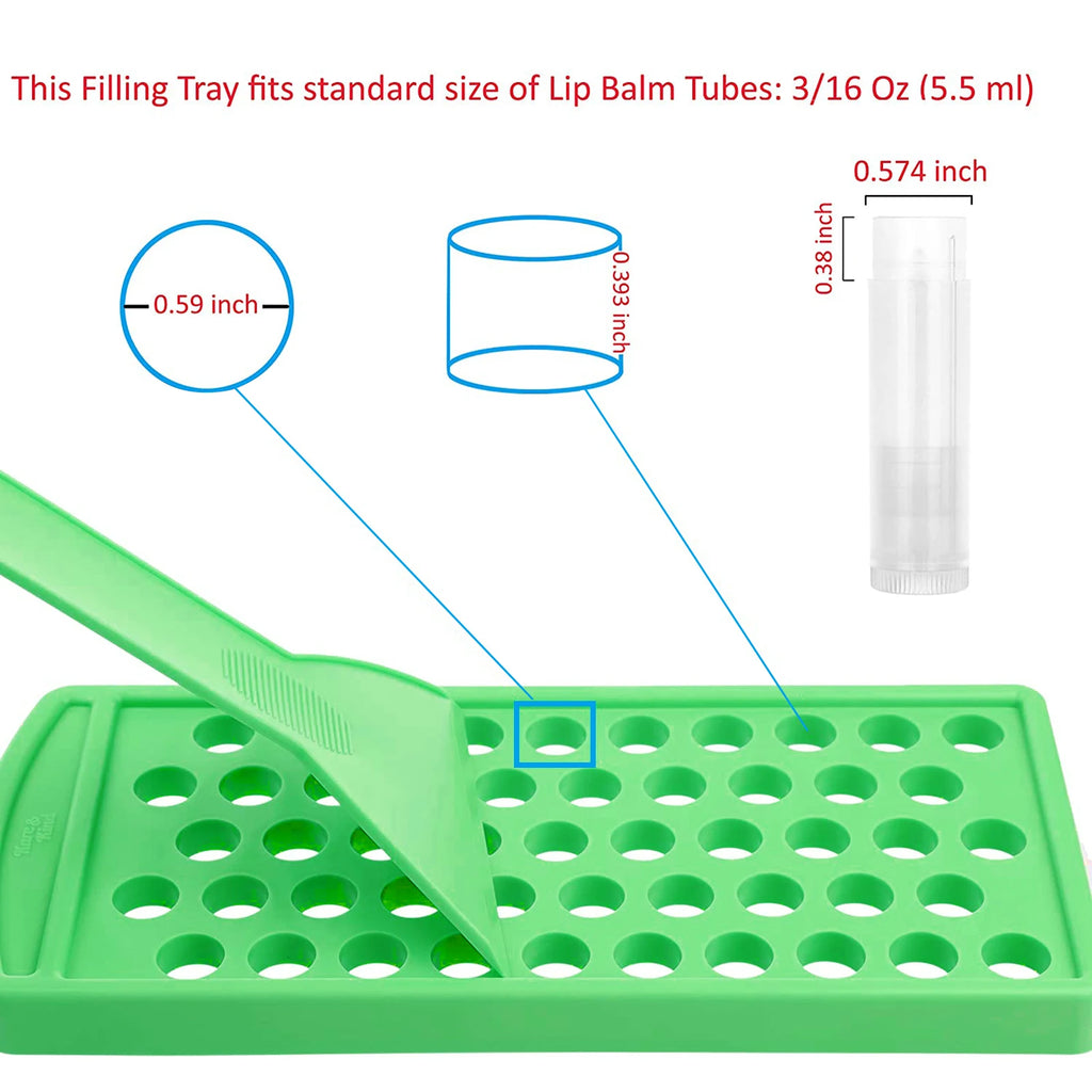 DIY Lip Balm Kit | Filling Tray, Spatula & 50 Gloss Tubes Lip Balm Crafting Kit QXL
