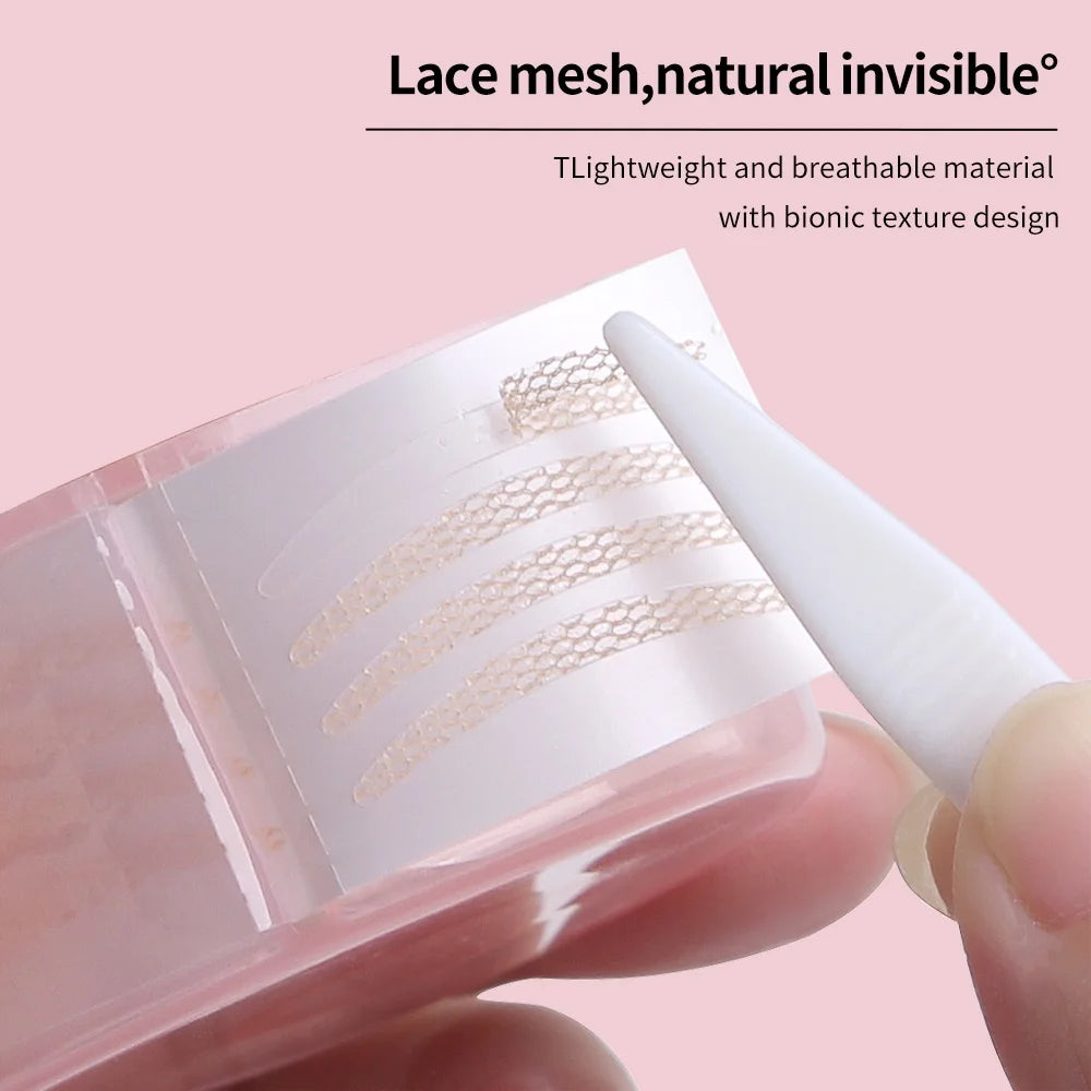 Double Fold Eyelid Tape & Invisible Lace Eyelash Extension Kit Eyelid Tape & Lash Kit QXL