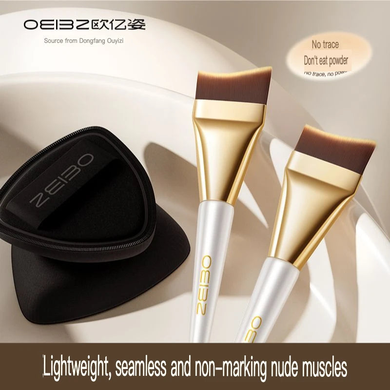 Arc-Shaped Foundation & Concealer Makeup Brush – Ultra-Thin Foundation Makeup Brush QXL
