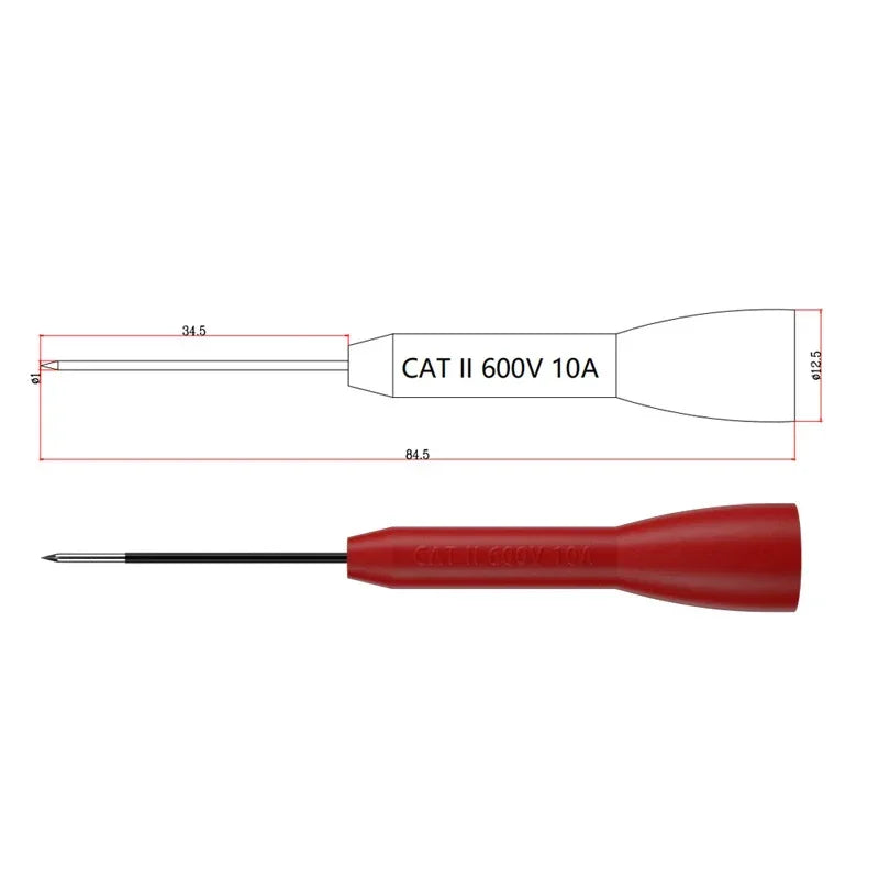 600V/10A 2mm Extended Needle Multimeter Test Probes Multimeter Test Probes QXL