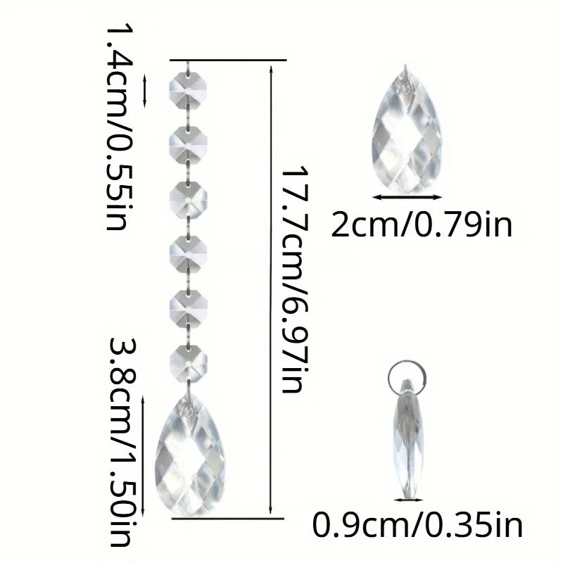 Acrylic Crystal Bead Curtain Pendants – Wedding & Xmas Décor Crystal Bead Pendants QXL