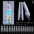 150-Pc Transparent Dual Nail Forms | 15 Sizes French Tip Nail Extension Forms QXL C