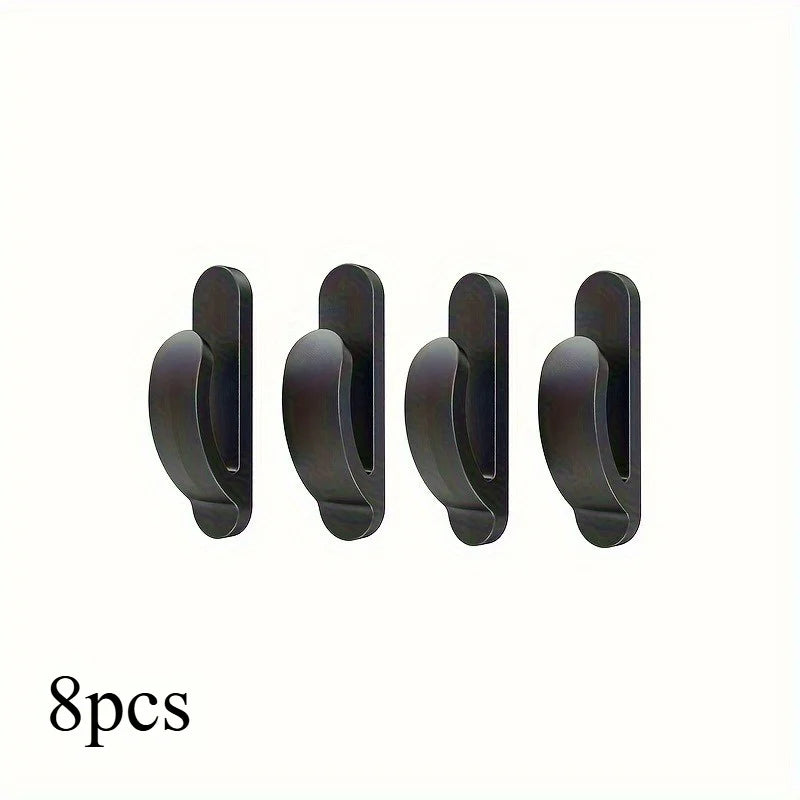 Black Self-Adhesive Car Hooks | Bag & Purse Organizer Car Interior Hook QXL 8pcs
