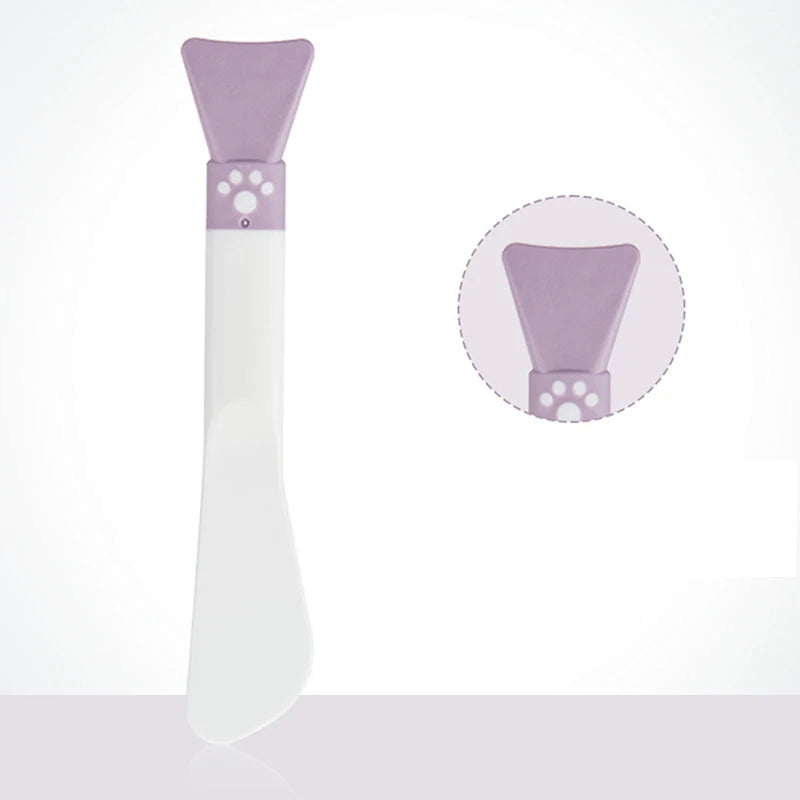 Double-Ended Silicone Face Mask Brush | Fan & Scraper Face Mask Brush QXL
