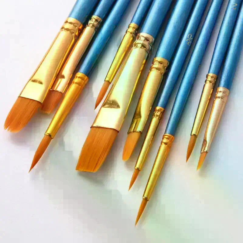 Professional Nylon Paint Brush Set – Art Kit for All Media Art Paint Brush Set QXL