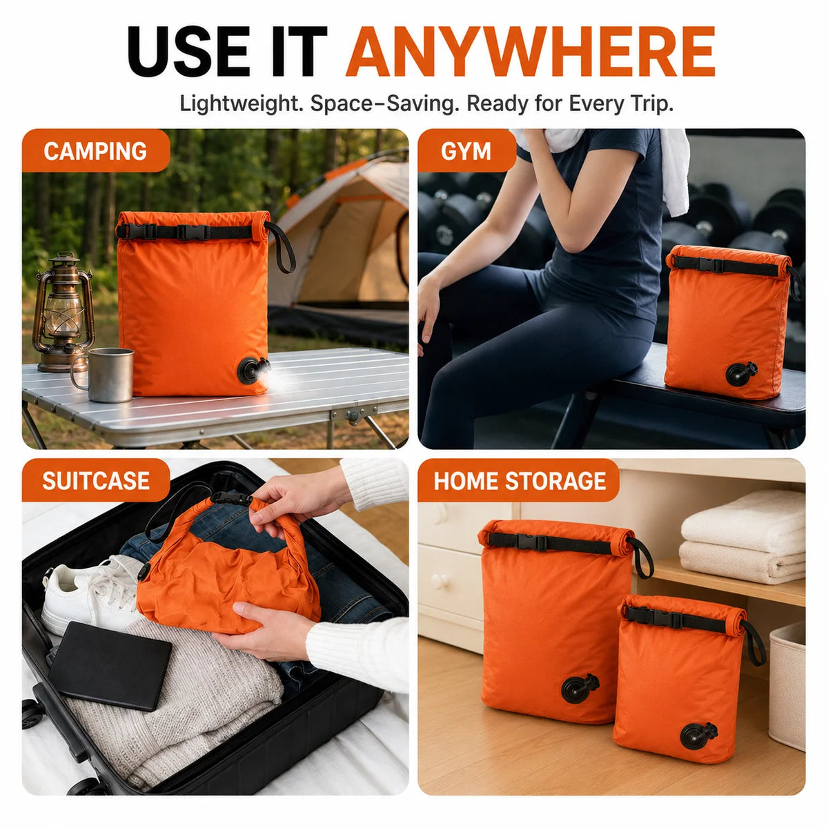 Travel Compression Packing Bag | Space-Saving Clothes Organizer Compression Packing Bag QXL