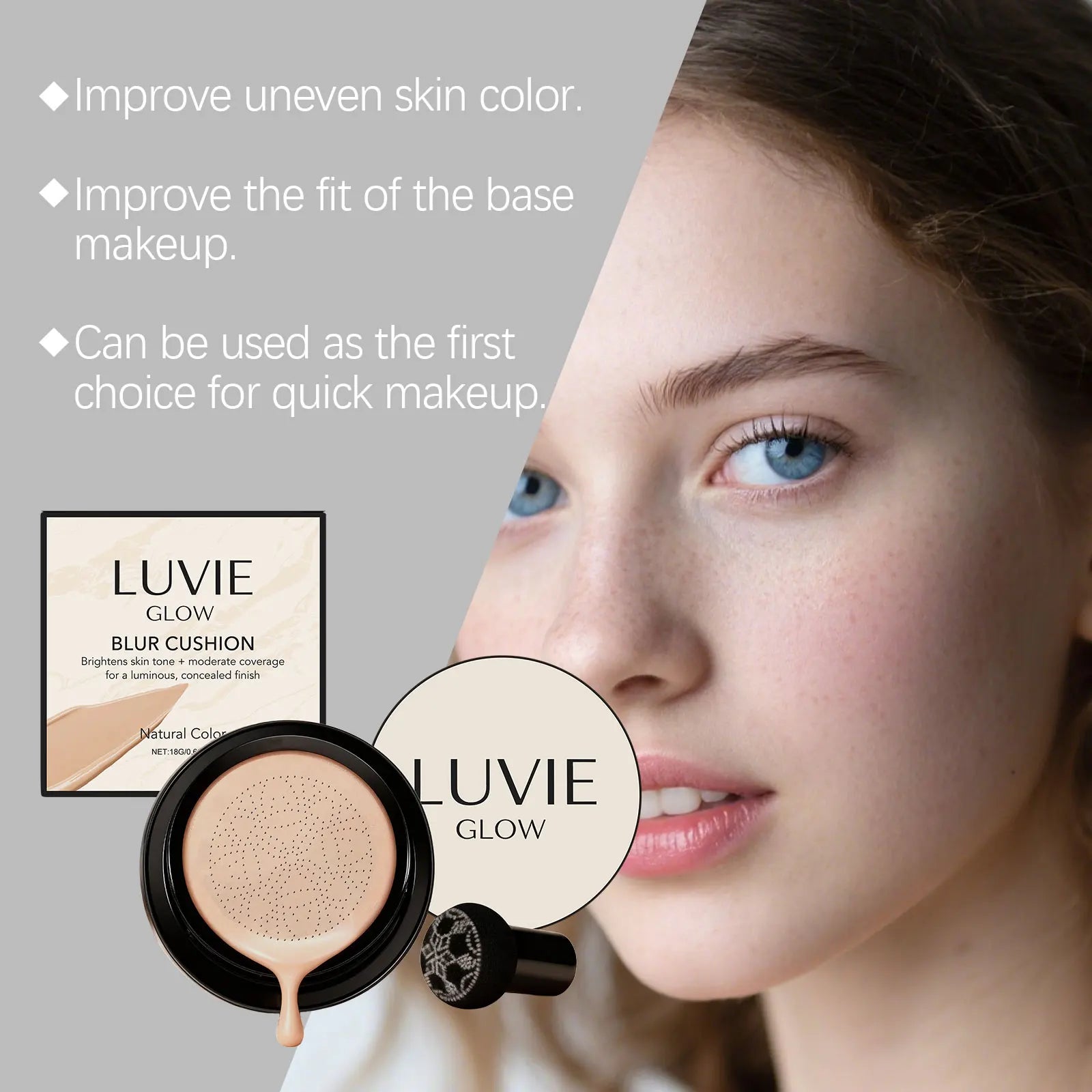 Mushroom Head Air Cushion CC Cream | Waterproof Foundation Air Cushion Foundation QXL