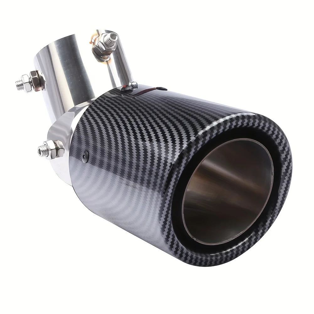 Carbon Fiber Exhaust Tip 63–89mm | Adjustable Stainless Steel Exhaust Tip QXL B
