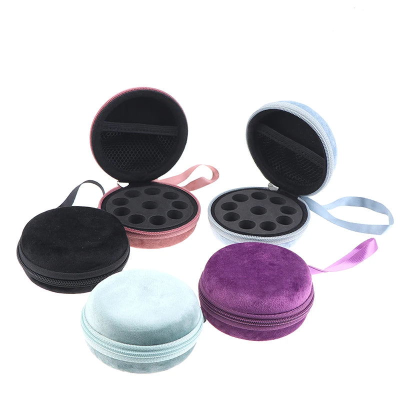 10-Slot Velvet Essential Oil Travel Organizer Bag | 1–2ml Essential Oil Travel Bag QXL